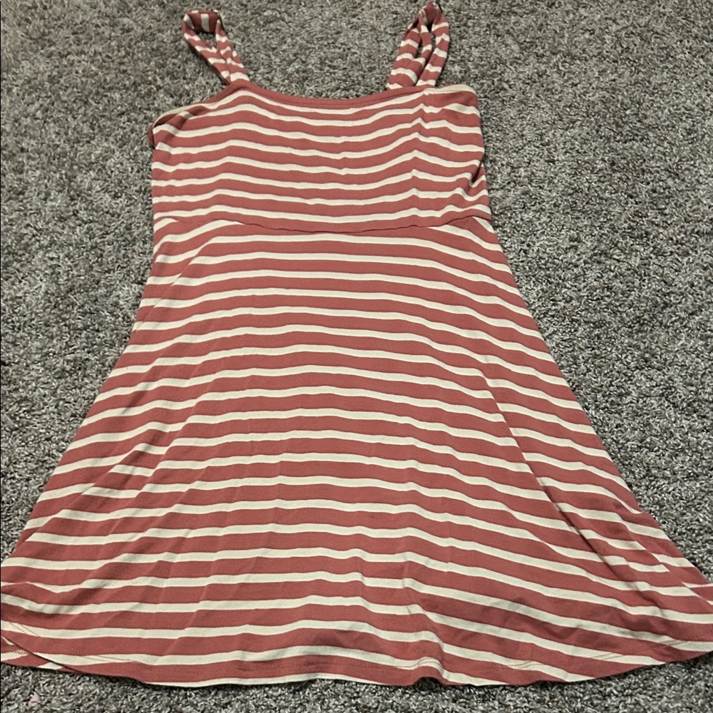 Altar'd State pink and White Striped Dress